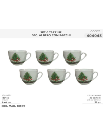 L.ALBERO+PACCHI SERV.CAFFE' 6pz S/P