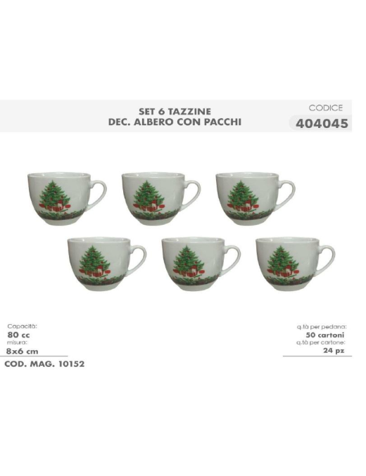 L.ALBERO+PACCHI SERV.CAFFE' 6pz S/P