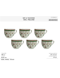 L.PALLINE SERV.CAFFE' 6pz S/P