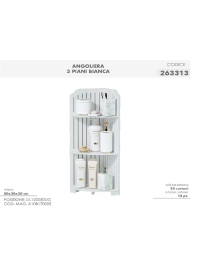 WHITE ANGOLIERA 3P  80x20x20cm 263313