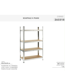 L.BRICO SCAFFALE 70x30x150cm 4 RIPIANI