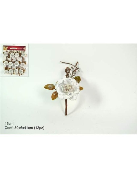 CHIUDIPACCO ROSA BIANCO 15cm