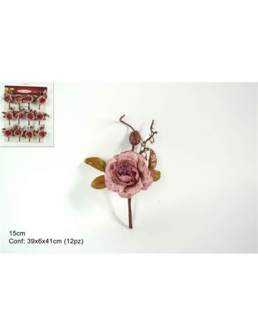 ANTIQUE PINK ROSE PACKAGE CLOSER 15cm