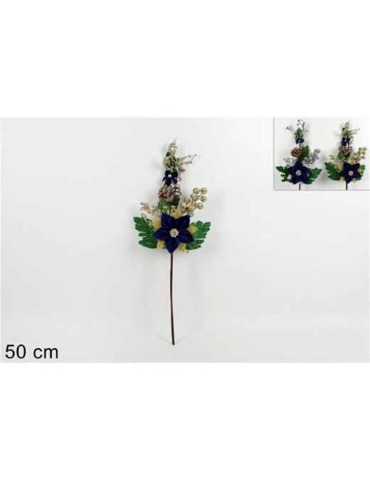 BLU STELO FIORE NATALIZIO 50cm MN00049$$