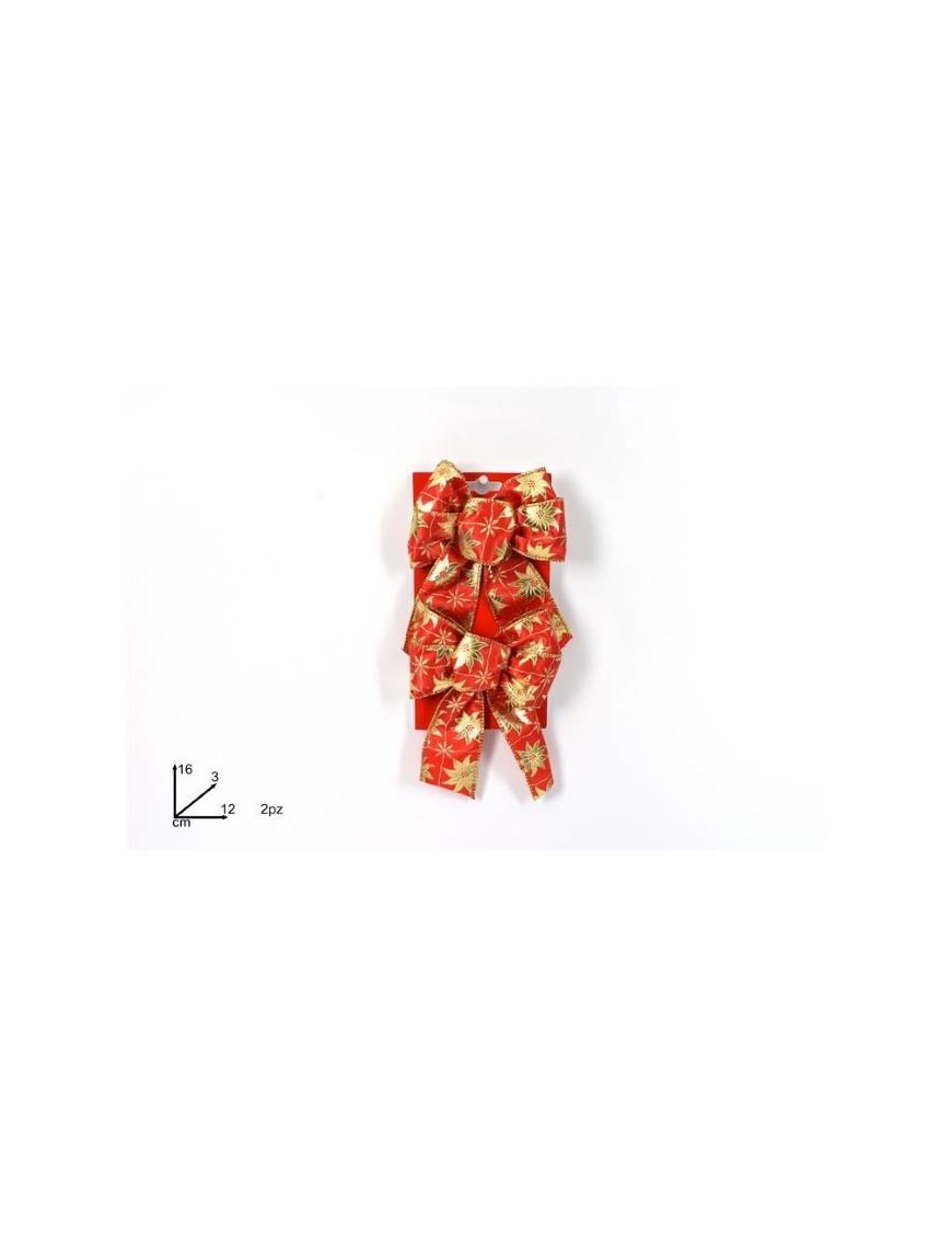 L.STELLA ORO FIOCCO ROSSO 16cm 2pz$$
