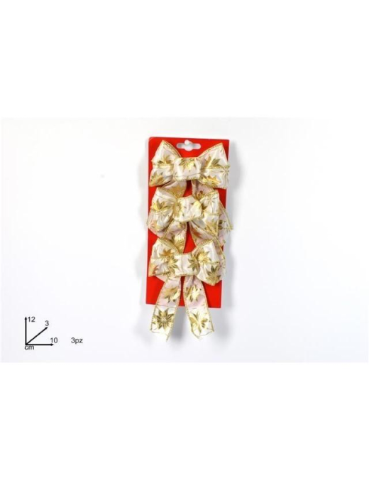 L.STELLA ORO FIOCCO BEIGE 12cm 3pz $$
