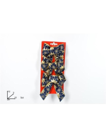 L.STELLA ORO FIOCCO BLU 12cm 3pz $$