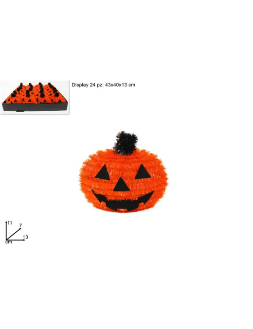 PUMPKIN THREAD DECORATION 13x11cm