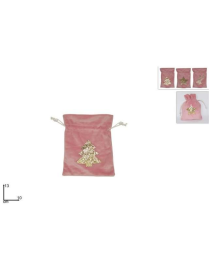 SACCHETTO VELLUTO ROSA 10x13cm