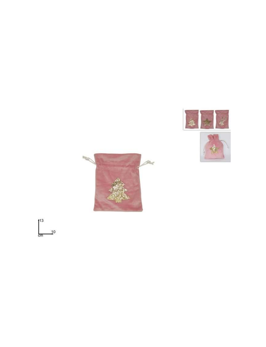PINK VELVET BAG 10x13cm