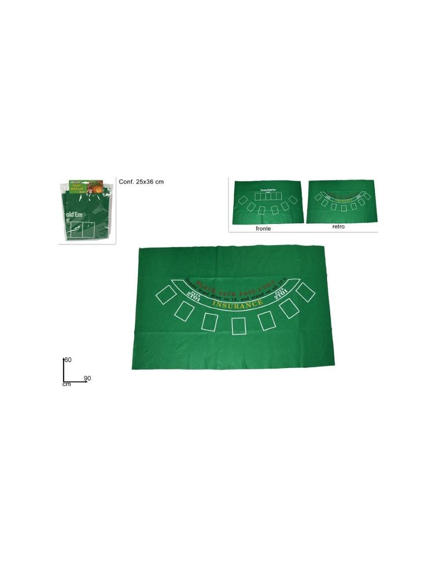 TAPPETO DA GIOCO BLACK JACK 60x90cm