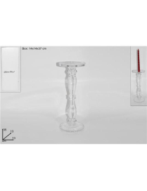 GLASS CANDLE HOLDER 35cm
