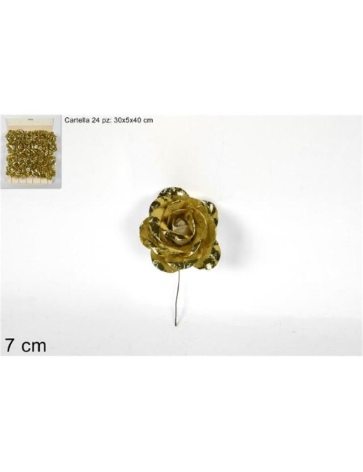 ROSA LAMINATA ORO  7cm $$