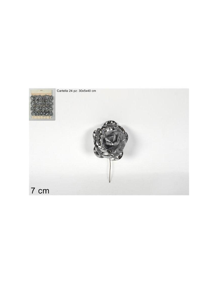 ROSA LAMINATA SILVER  7cm $$