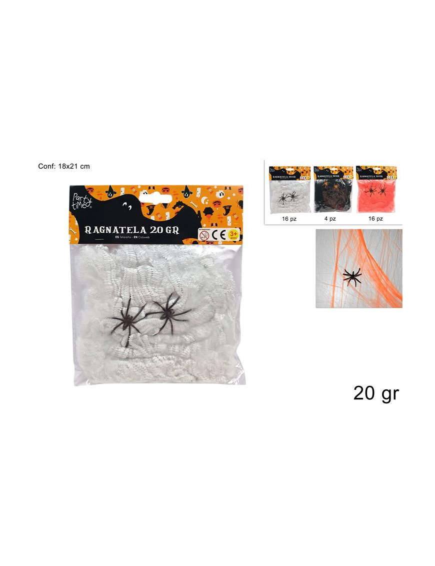 SPIDER WEB WITH 2 SPIDERS 20gr