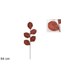 STELO FOGLIE VELLUTO ROSA 64cm