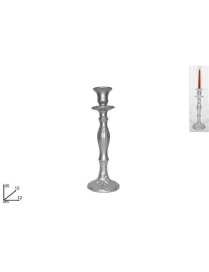 SILVER GLITTER CANDLE HOLDER 35cm