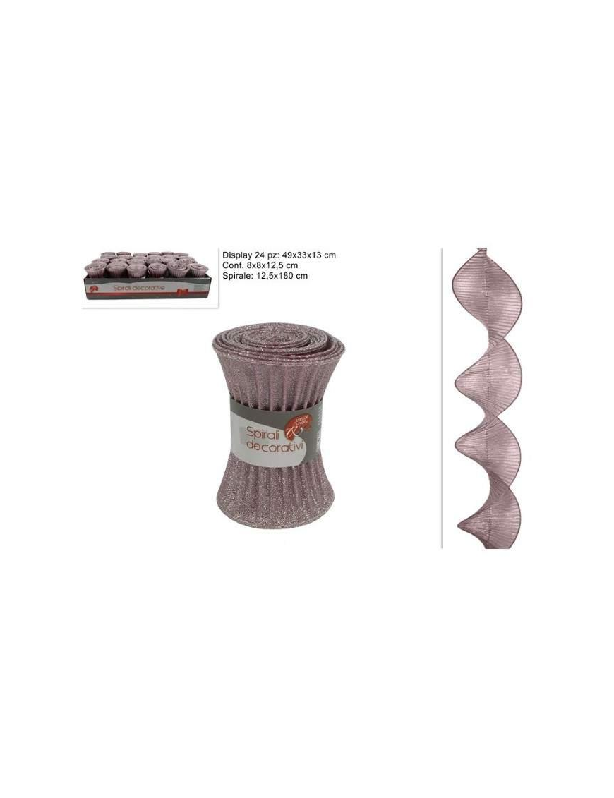 DECOR. TESSUTO SPIRALE 12,5x180cm ROSA$$