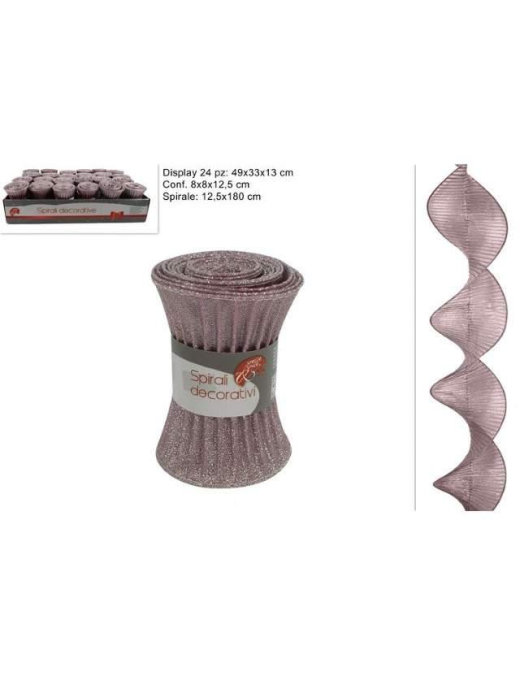 DECOR. TESSUTO SPIRALE 12,5x180cm ROSA$$