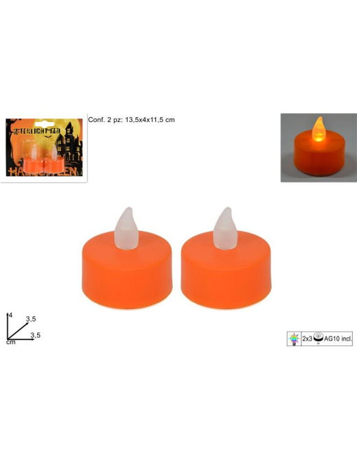 LUMINO FIAMMA TEA-LIGHT 2 PEZZI