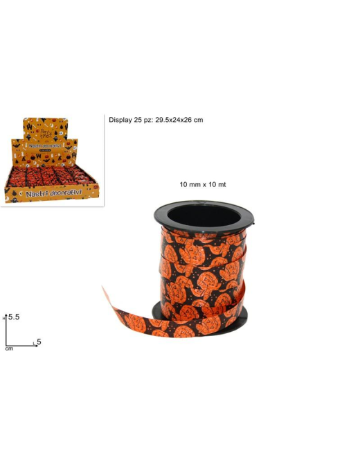 ROTOLO NASTRINO HALLOWEEN mm 10x10mt