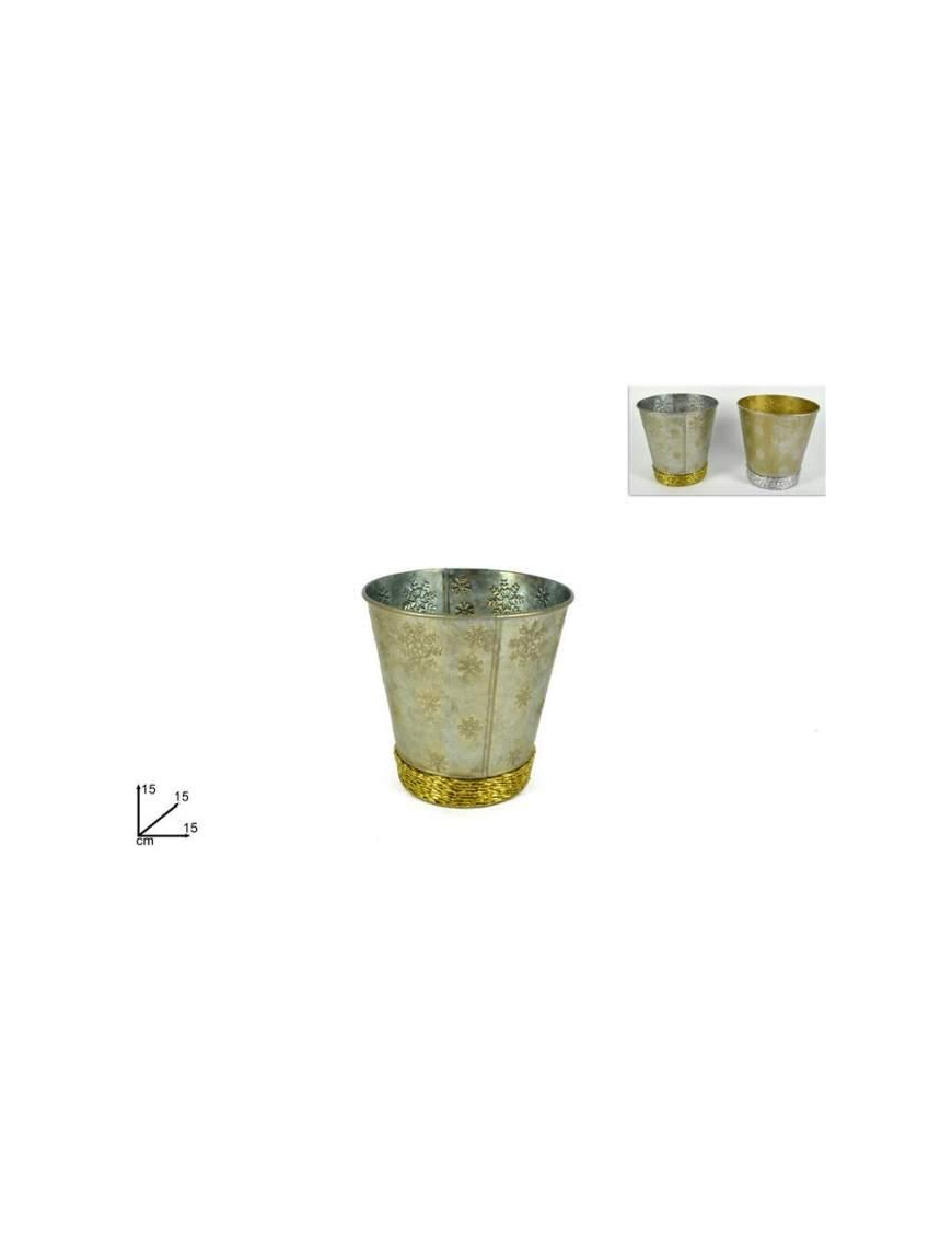 15cm TIN VASE