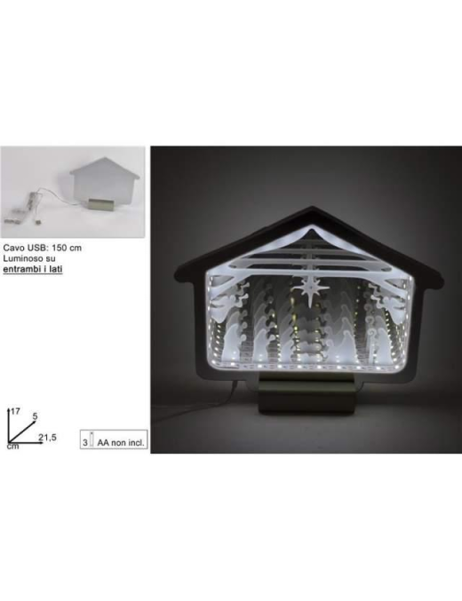BIANCO SCENARIO NATIVITA' 3D 21,5cm $$