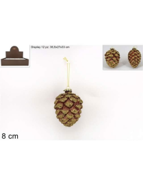 PIGNA IN VETRO MARRONE 8cm