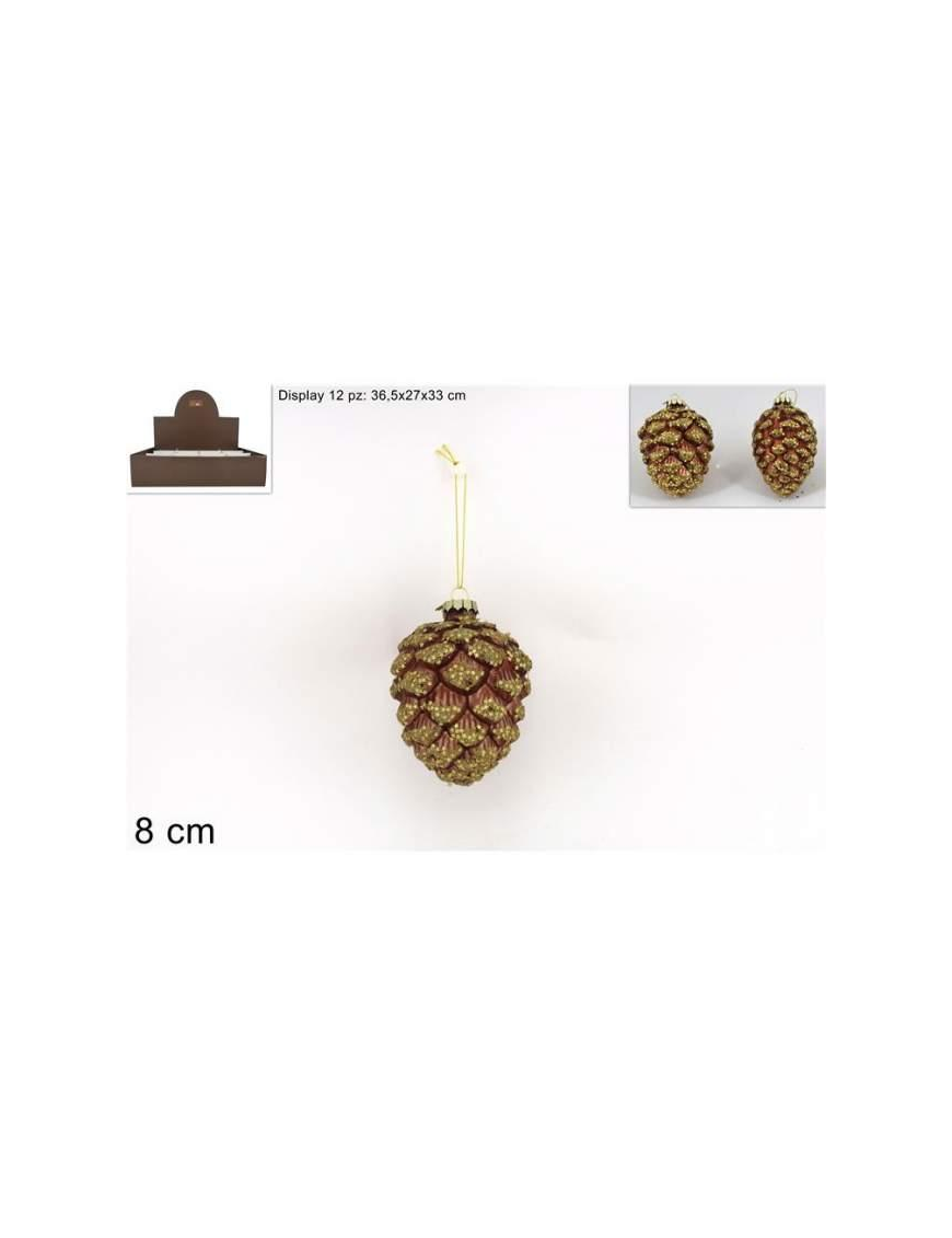 PIGNA IN VETRO MARRONE 8cm