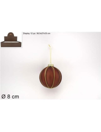 MATT BROWN GLASS BALL 8cm