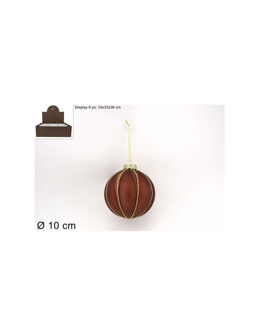 MATT BROWN GLASS BALL 10cm
