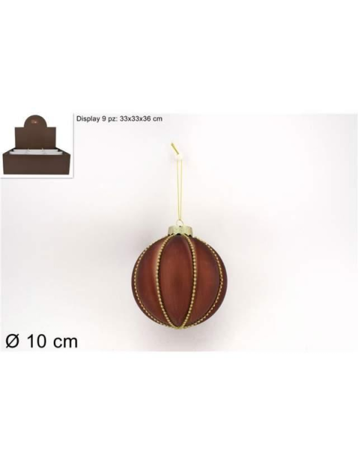 MATT BROWN GLASS BALL 10cm