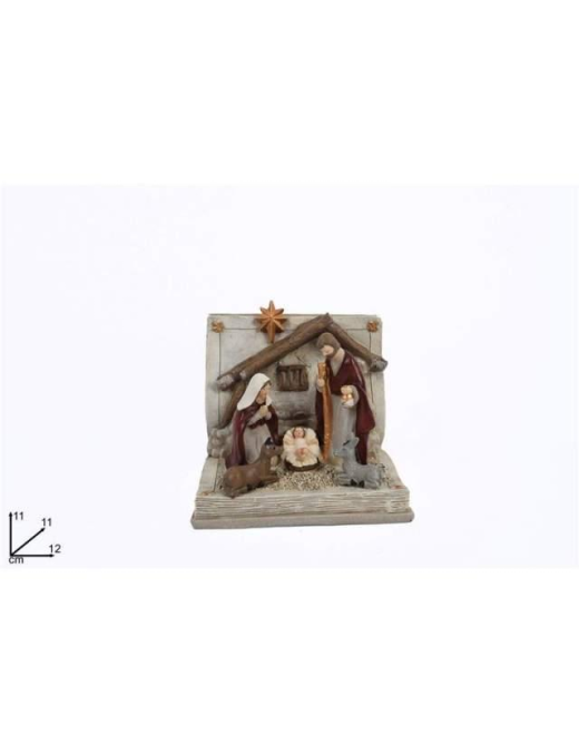 NATIVITY BOOK BORDEAUX 11cm