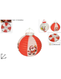 LANTERNA CARTA BABBO NATALE 20cm $$