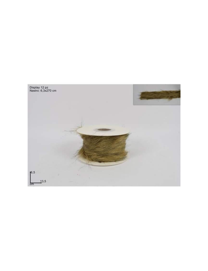 BEIGE FUR RIBBON 6.3x270cm