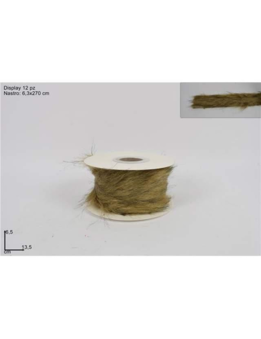 NASTRO PELLICCIA BEIGE 6,3x270cm