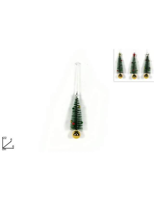 APPENDINO ALBERO CON PALLINA  ORO 22cm