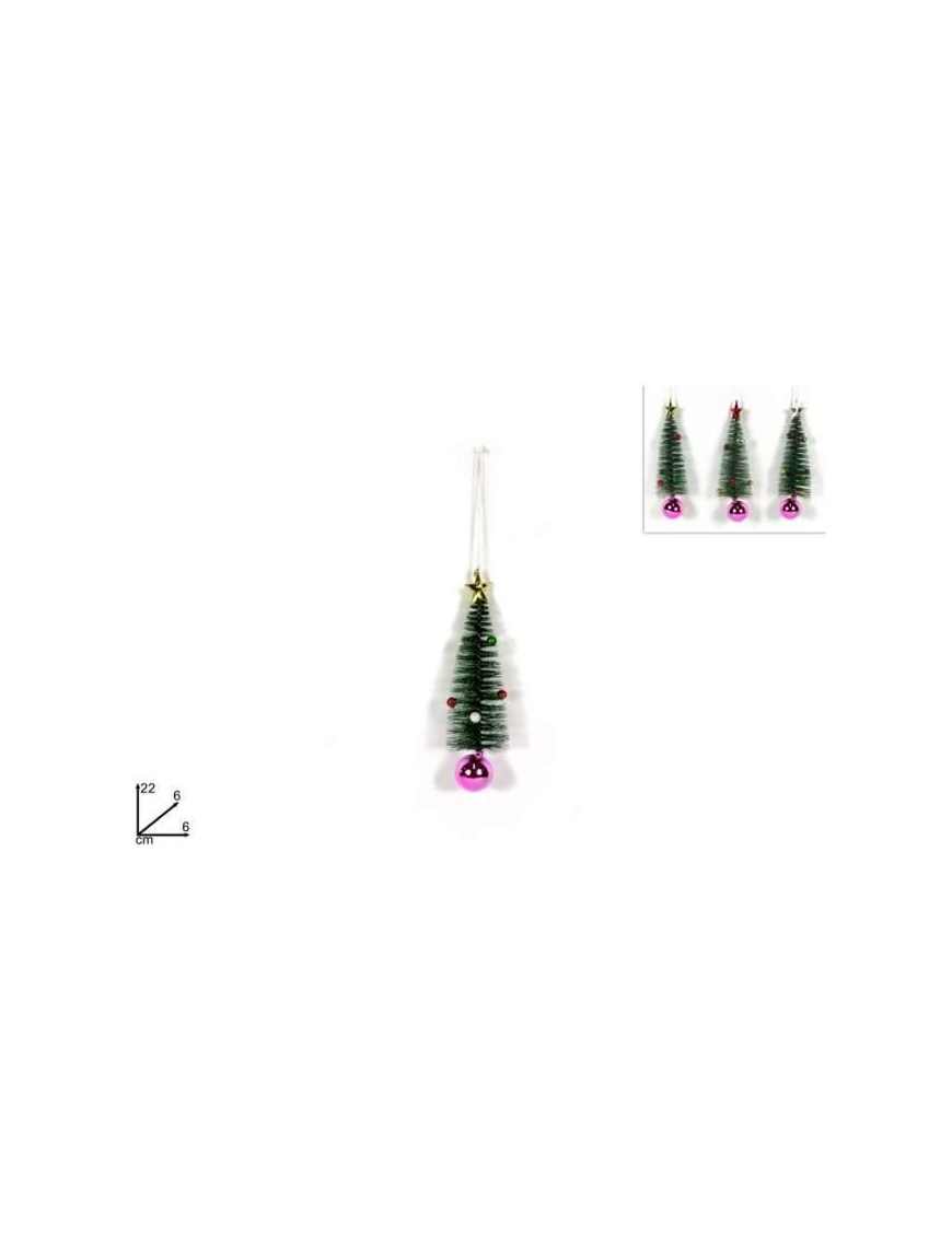 TREE HANGER WITH PINK BALL 22cm