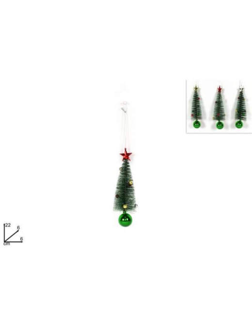 TREE HANGER WITH GREEN BALL 22cm