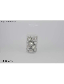 L.VETRO LUC/OPAC ARGEN SFERE  6cm 16pz$$