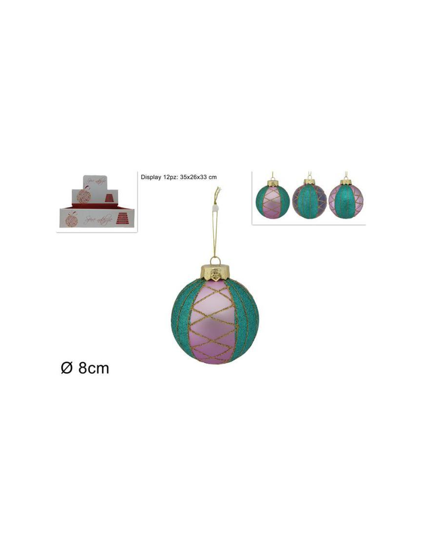 SFERA GLITTER TIFFANY 8cm