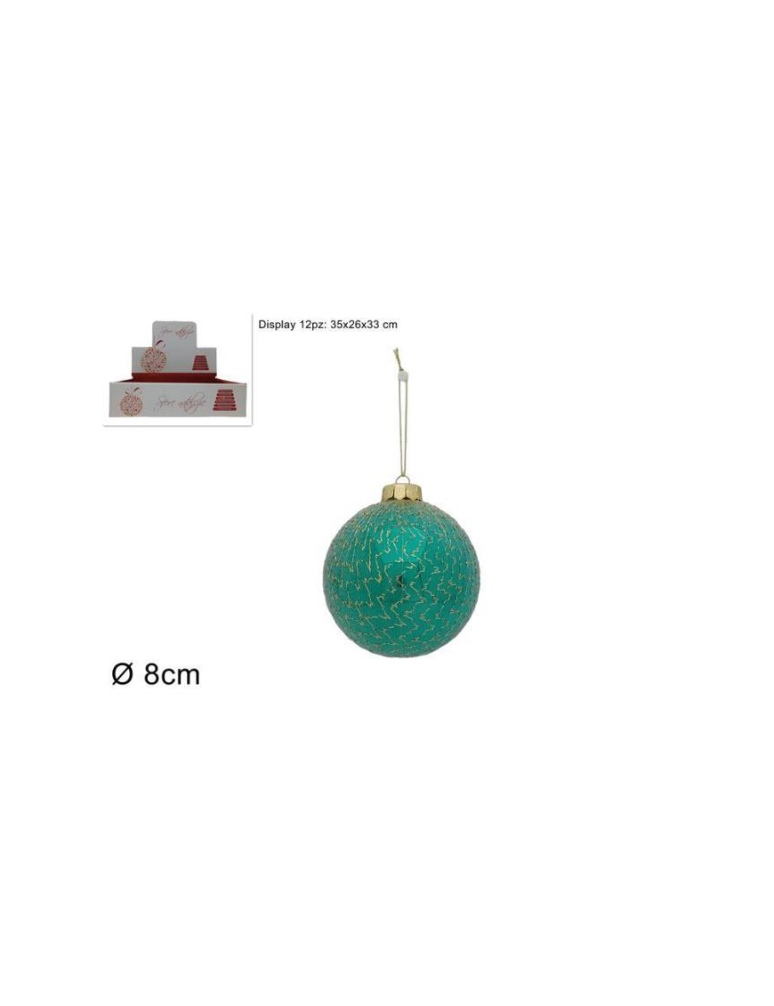 BALL DIAMETER 8cm TIFFANY WITH GOLD NET