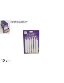 CANDELA MINI BIANCA 6pz 10cm 15003131