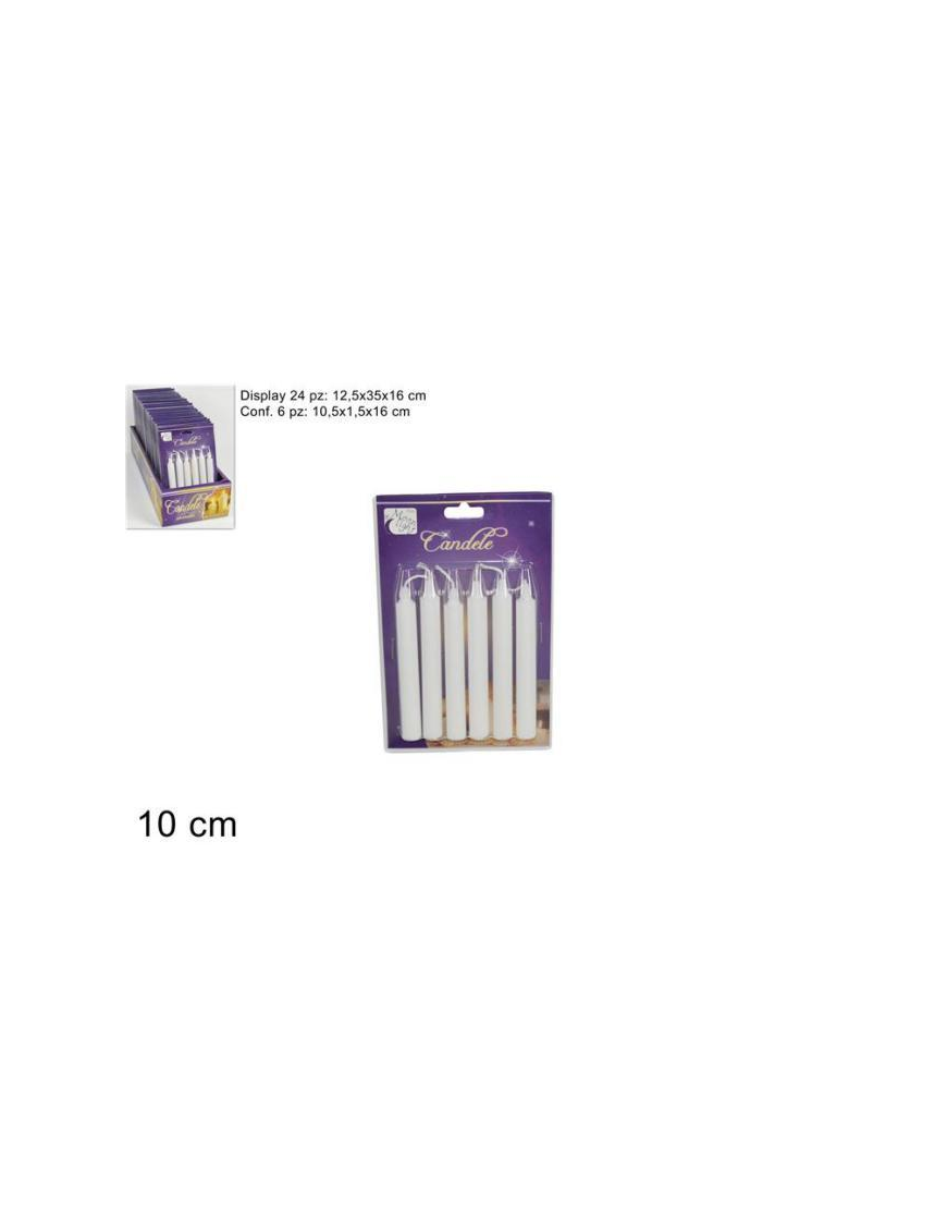 CANDELA MINI BIANCA 6pz 10cm 15003131