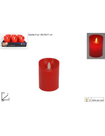 LED CANDLE WITH RED FLAME MOVEMENT 10cm