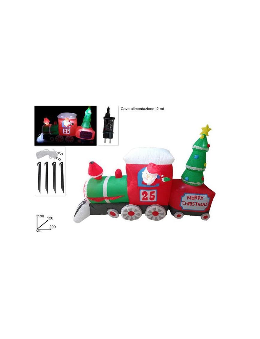 INFLATABLE TRAIN WITH LIGHTS 180cm