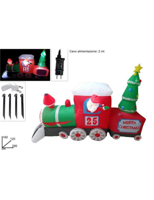 INFLATABLE TRAIN WITH LIGHTS 180cm
