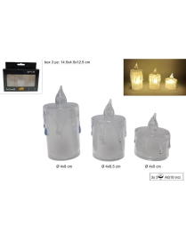 CANDELE LED 3pezzi  CLASSIC