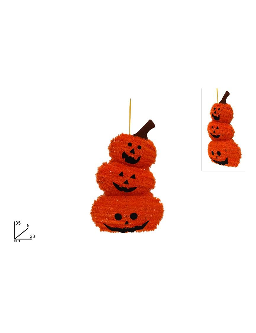 DECORAZIONE FILO APPENDINO ZUCCA DECORATE 35cm