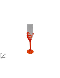 HALLOWEEN PLASTIC FLUTE GLASS